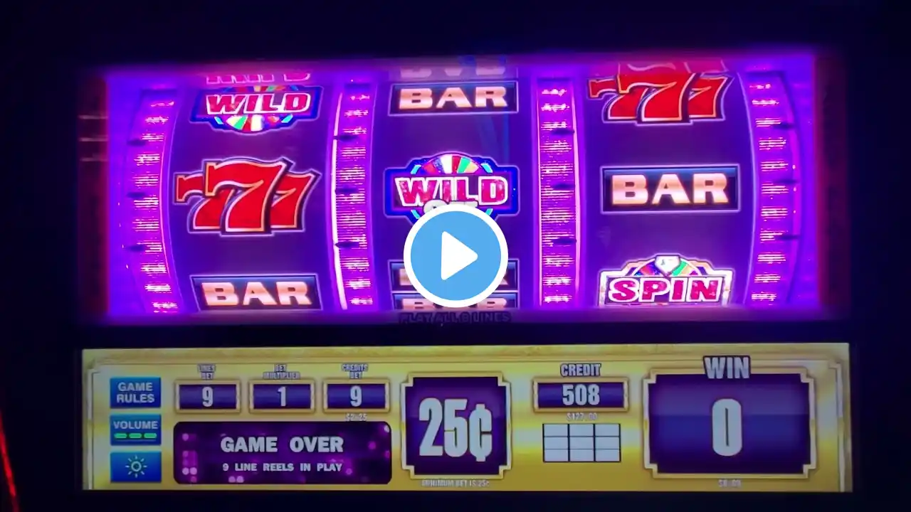 Wheel Of Fortune 2X Wilds 25c 9 credit max bet Yaamava Jan22 2024